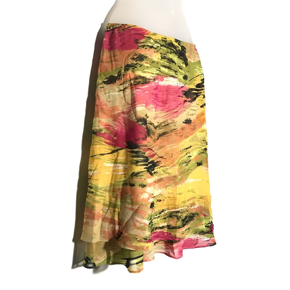 ALLISON TAYLOR | Flowy Skirt Abstract Multicolor M